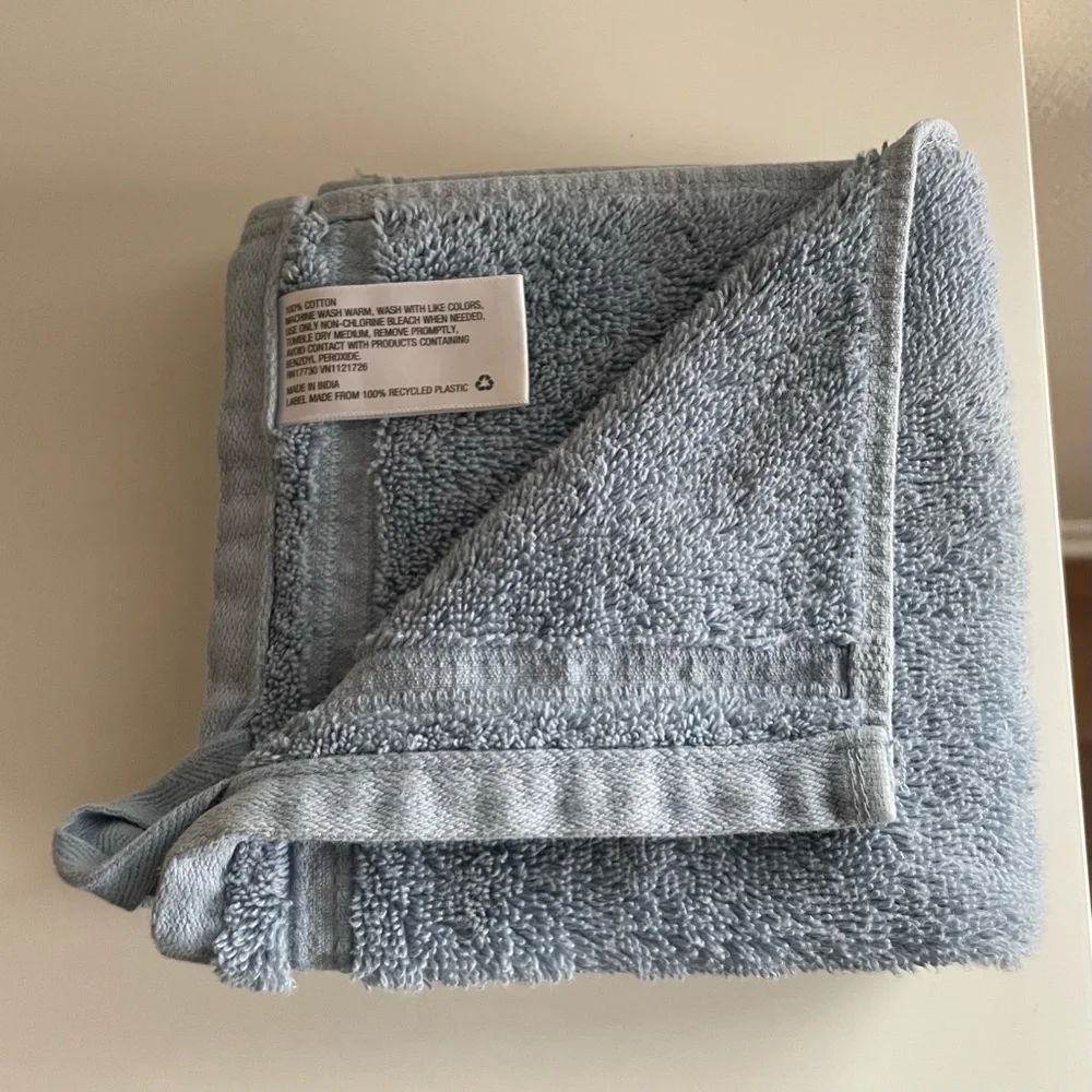 Soft Blue Washcloths